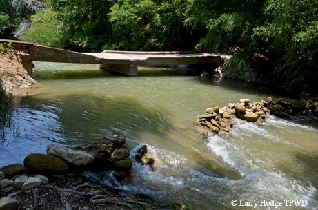 bridge over a Texas stream