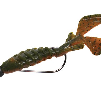 texas-rigged-crawfish lure in the shape of a crawfish