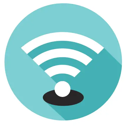 wifi symbol in a light blue circle illustration