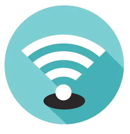 wifi symbol in a light blue circle illustration