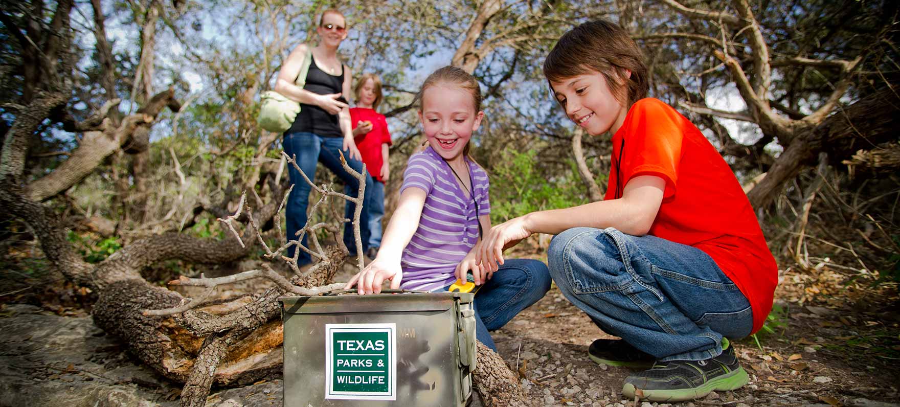 geocaching in McKinney Falls state park