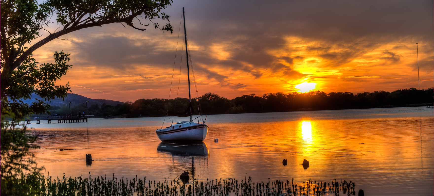 Inks Lake sailboat