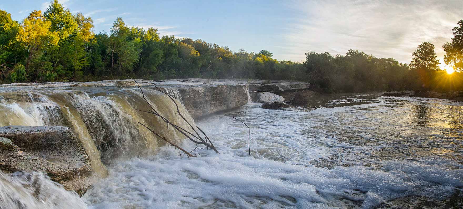 lower falls in McKinney Falls state park