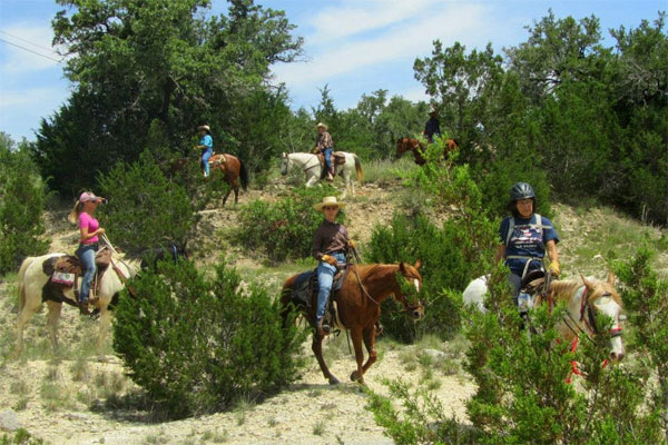 horse back riding at Pedernales Falls state park