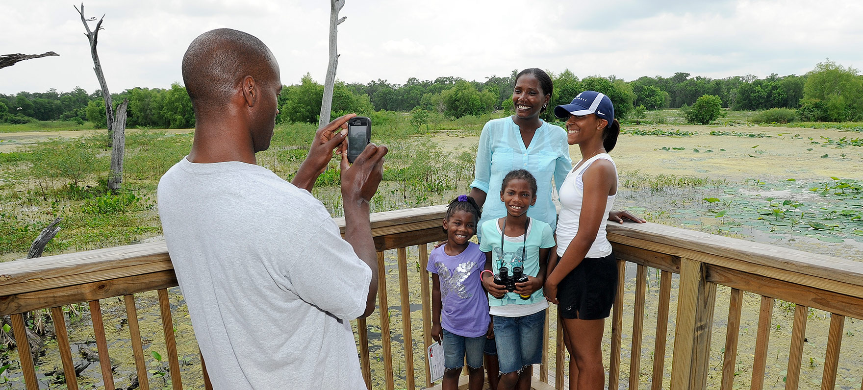 Family photos at Brazos Bend